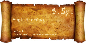 Vogl Szeréna névjegykártya